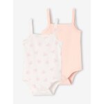 Lot 2 body bretelles b�b� fille �cru