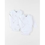 Lot 2 bodys croisés jersey bio ecru Lot 2 bodys croisés jersey bio ecru