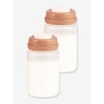 Lot 2 bouteilles de conservation lait rose