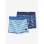 Lot 2 boxers bain garon imprim + ray turquoise / bleu
