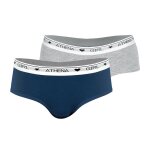 Lot de 2 boxers coton ultra doux bleu titane - gris chin�