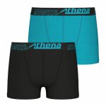 Lot de 2 boxers ecopack noir - bleu turquoise