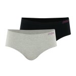 Lot de 2 boxers fille sans couture fashion athena fille gris chin� - noir