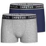 Lot de 2 boxers gar�on coton confortable respirant gris / marine