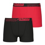 Lot de 2 boxers gar�on ecopack athena noir - rouge