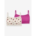 Lot de 2 brassi�res en coton stretch assorties