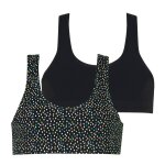 Lot de 2 brassières ecopack motif - noir Lot de 2 brassières ecopack motif - noir