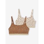 Lot de 2 brassi�res fille beige