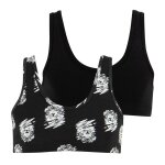 Lot de 2 brassi�res fille ecopack athena fille imprim� tigres - noir