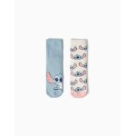 Lot de 2 chaussettes antid�rapantes en �ponge avec stitch multicolore