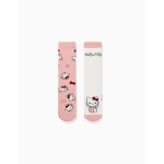 Lot de 2 chaussettes antid�rapantes avec imprim�s hello kitty multicolore