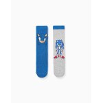 Lot de 2 chaussettes antid�rapantes avec imprim�s sonic multicolore