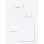 Lot de 2 chemises � bretelles blanches petit bateau blanc