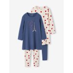 Lot de 2 chemises de nuit legging bleu