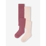 Lot de 2 collants fille rose p�le