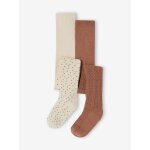Lot de 2 collants fille vanille