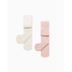 Lot de 2 collants en microfibre multicolore