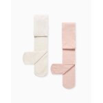 Lot de 2 collants en microfibre multicolore