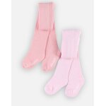 Lot de 2 collants tricot�s ourson rose
