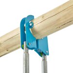 Lot de 2 colliers pour bois rond m�tal d10cm bleu - gris