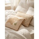 Lot 2 coussins babylon en gaze de coton beige