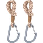 Lot de 2 crochets attaches poussettes beige