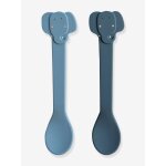 Lot de 2 cuill�res 1er �ge animal en silicone mrs elephant