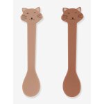 Lot de 2 cuill�res 1er �ge animal en silicone rose nude