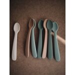 Lot de 2 cuill�res 1er �ge en silicone beige + vert