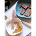 Lot de 2 cuill�res ergonomiques 1er �ge rose p�le