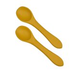 Lot de 2 cuillères silicone jaune miel Lot de 2 cuillères silicone jaune miel