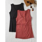 Lot de 2 d�bardeurs grossesse effet crois� fiona terracotta