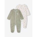 Lot de 2 dors - bien b�b� ouverture devant vert sauge