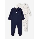 Lot de 2 dors - bien coeurs bb naissance lot marine