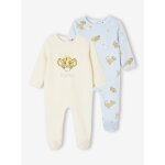 Lot de 2 dors - bien disney le roi lion en velours bleu ciel + �cru