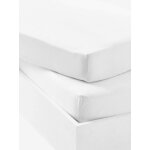 Lot de 2 draps - housses bb en jersey extensible blanc