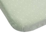 Lot de 2 draps housses pour berceau b�b� certifi�es oeko - tex� standard 100 vert