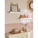 Lot 2 �tag�res r�versibles feston blanc