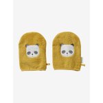 Lot de 2 gants de toilette jaune curry