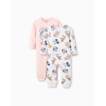 Lot de 2 grenouillères en coton minnie multicolore Lot de 2 grenouillères en coton minnie multicolore
