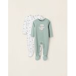 Lot de 2 grenouillères en coton multicolore Lot de 2 grenouillères en coton multicolore