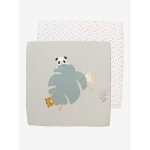 Lot de 2 housses pour fond de parc vert + blanc