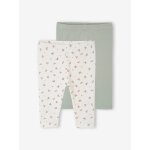 Lot de 2 leggings b�b� basics vert sauge