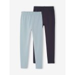 Lot de 2 leggings fille basics anthracite