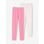 Lot de 2 leggings fille basics �cru