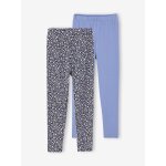 Lot de 2 leggings fille basics indigo