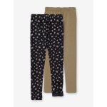 Lot 2 leggings fille doubl�s maille polaire olive