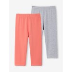 Lot de 2 leggings fille mi - mollets gris chin�