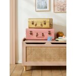 Lot de 2 malles en métal gigognes rose nude Lot de 2 malles en métal gigognes rose nude
