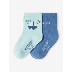Lot de 2 paires de chaussettes matelot bébé garçon bleu Lot de 2 paires de chaussettes matelot bébé garçon bleu